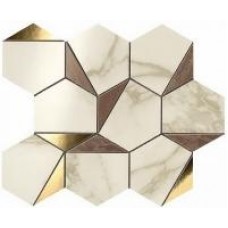 Мозаика 9EHB Marvel Gold Hex Brown-Calacatta  25,1x29 